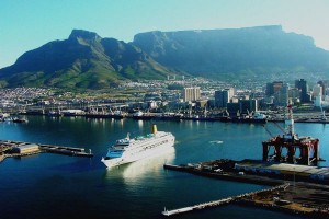 Diesel locomotives dock in Cape harbour