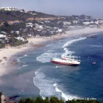 Trawler runs aground