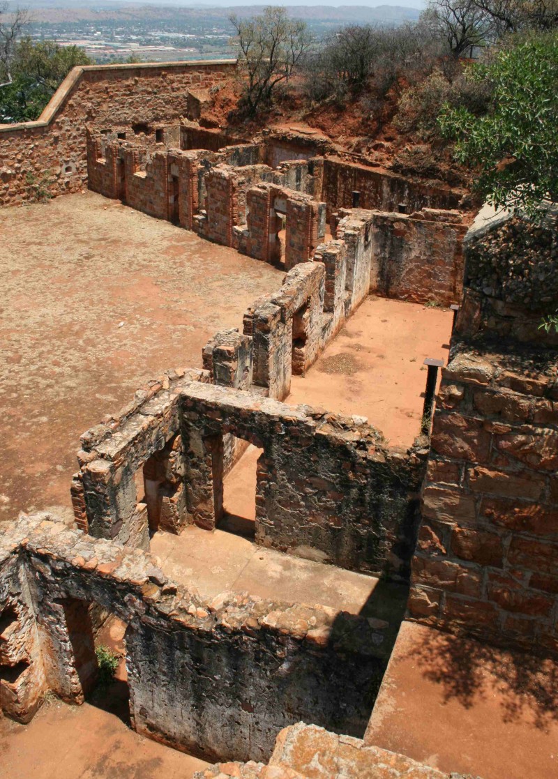 Climbing up to the Wonderboom Fort in Pretoria