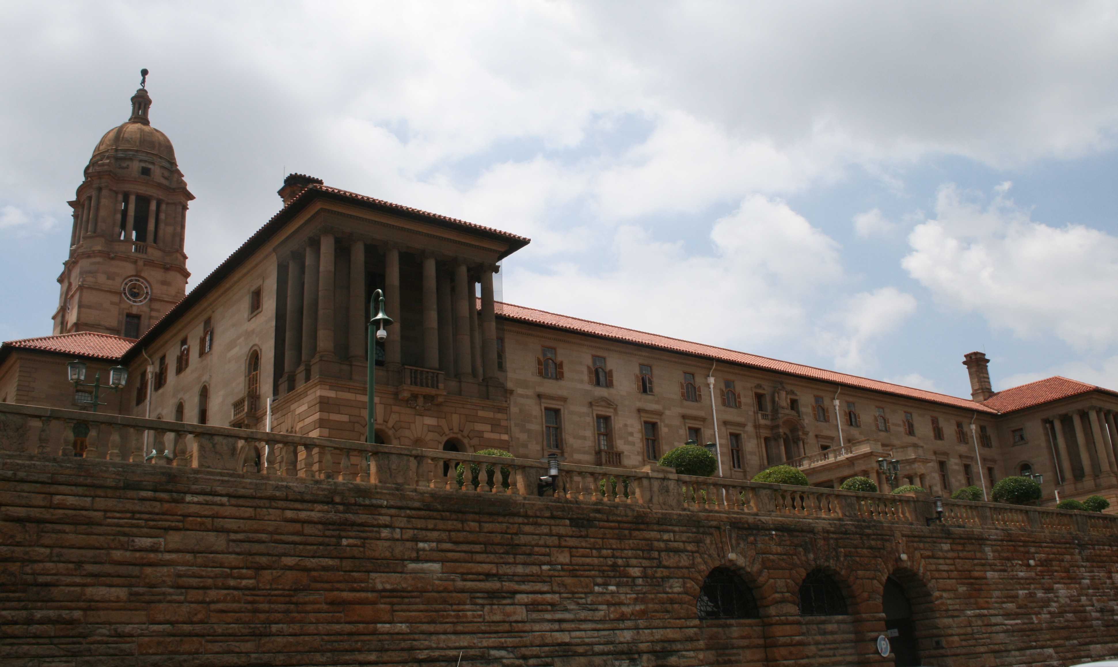 Looking up at the East Wing of the Union Buildings. Looking up at the East Wing of the Union Buildings.